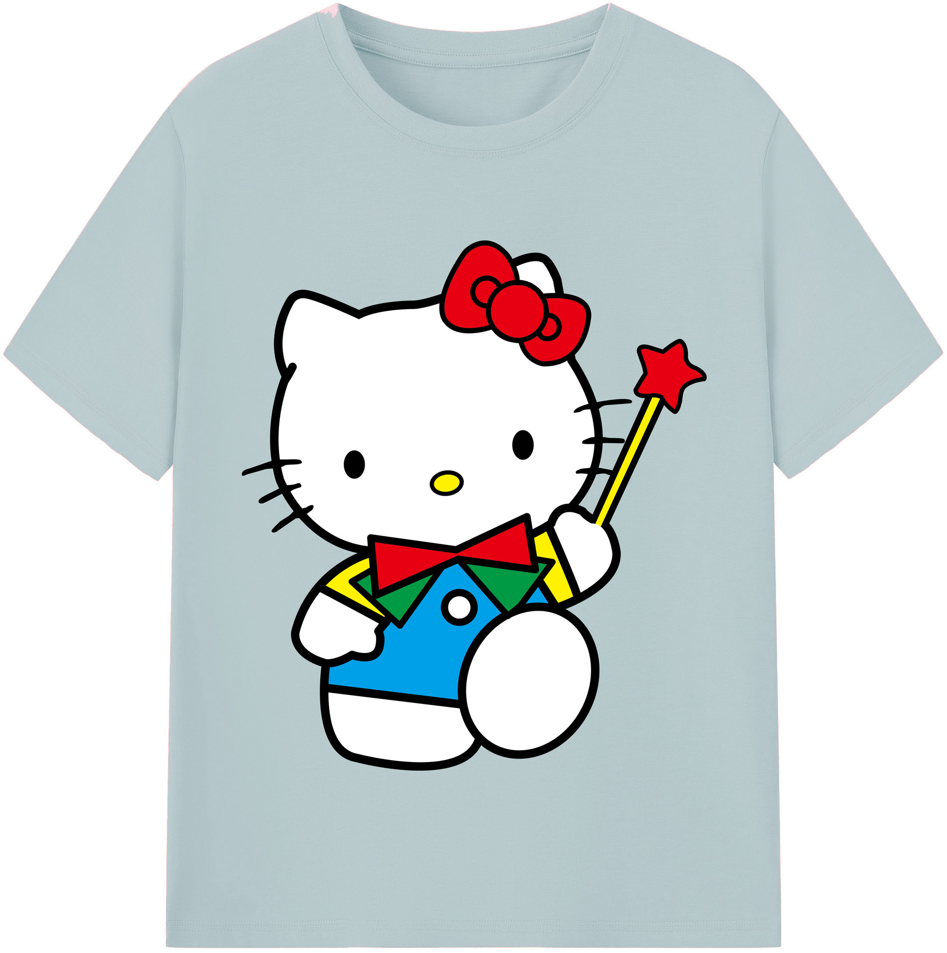 （画像用） Hello Kitty ハローキティ 綿100％半袖Tシャツ（フロントプリント）